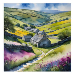 "Glen Garlands" Landscape Yorkshire Dales Scene Acrylic Print