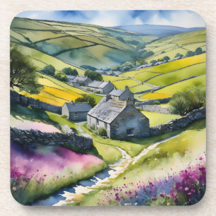 "Glen Garlands" Landscape Yorkshire Dales Scene Coaster