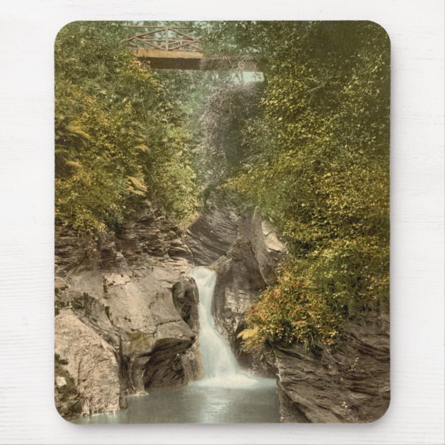 Glen May Waterfall, Peel, Isle of Man, England Mouse Mat (Front)