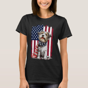 Glen of Imaal Terrier American Flag 4th Of July Gl T-Shirt