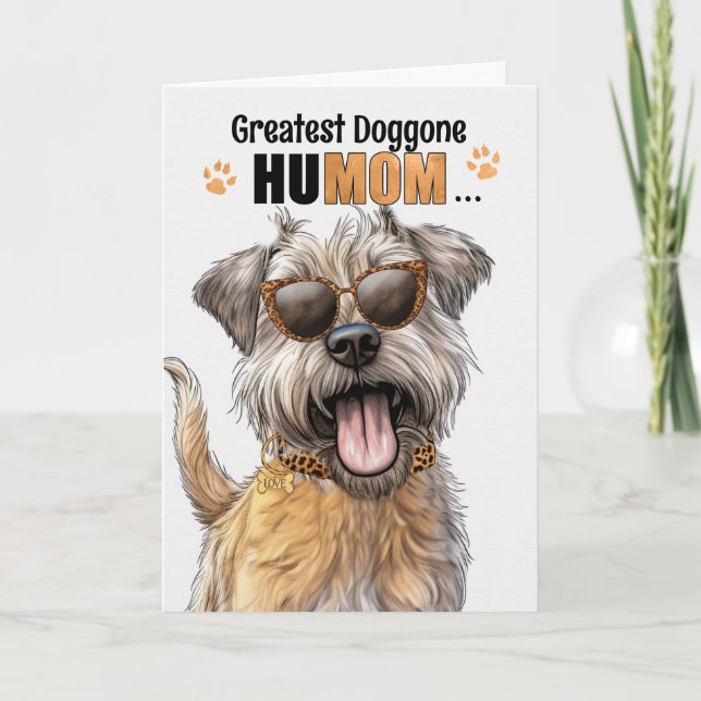 Glen of Imaal Terrier Dog Best HuMOM Mother's Day Holiday Card (Front)