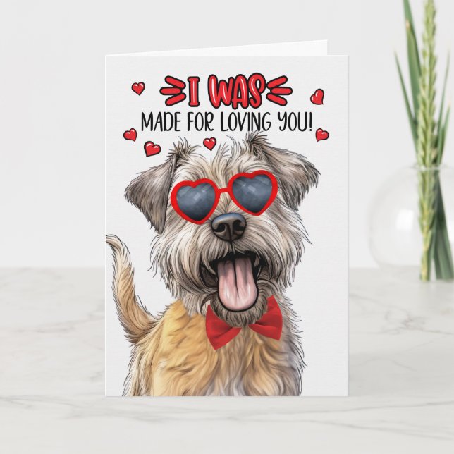 Glen of Imaal Terrier Dog Loving You Valentine Holiday Card (Front)