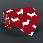 Glen of Imaal Terrier Dog Silhouettes Pattern Red Tie<br><div class="desc">This original Glen of Imaal Terrier silhouettes pattern red neck tie makes a great gift for dog dads! Available in a variety of colours, this cool tie makes a statement for anyone who loves a Glen. An awesome gift for the guy who wears a tie for business, or for special...</div>