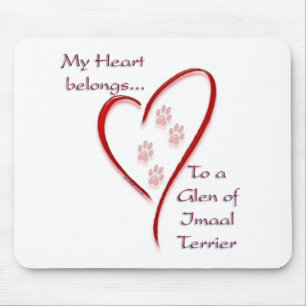 Glen of Imaal Terrier Heart Belongs Mouse Mat