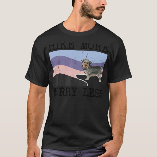 Glen of Imaal Terrier Hike More Worry Less Graphic T-Shirt (Front)