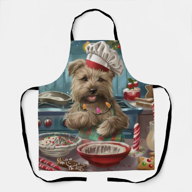 Glen of Imaal Terrier Holiday Baking: Festive Apron (Front)
