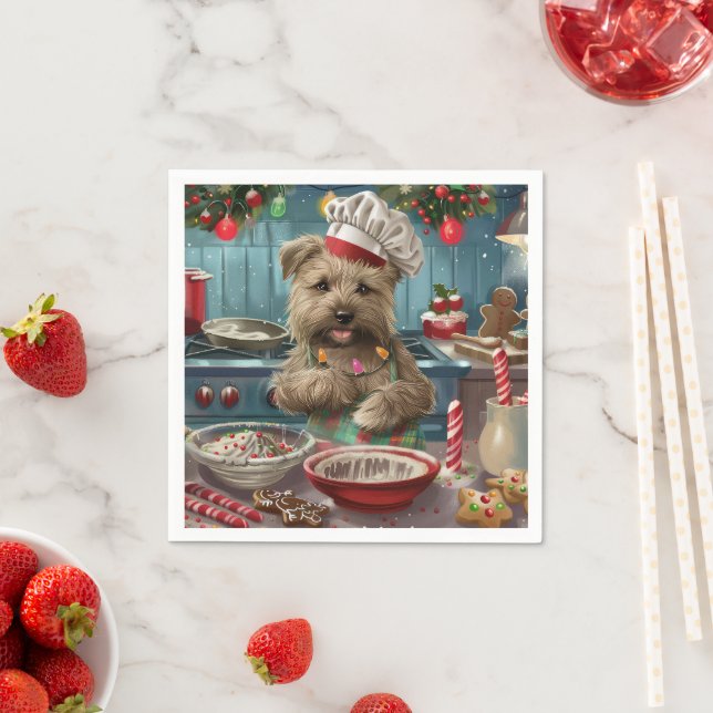 Glen of Imaal Terrier Holiday Baking: Festive Napkin (Insitu)