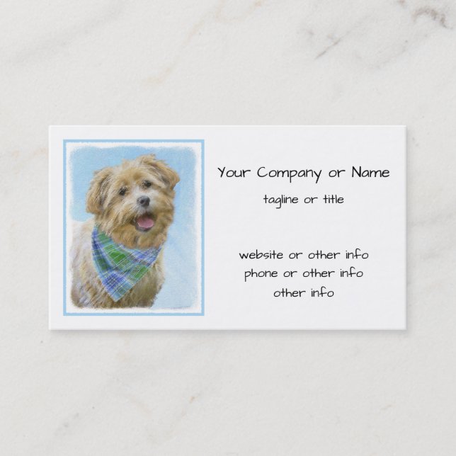 Glen of Imaal Terrier Painting - Original Dog Art Business Card (Front)