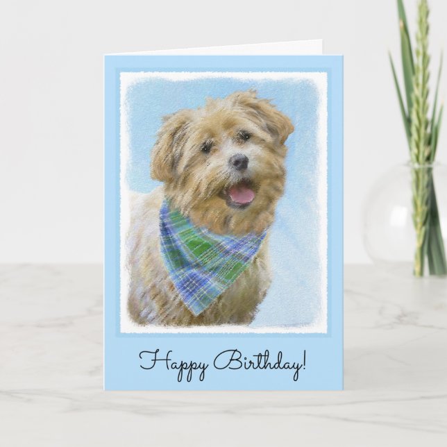 Glen of Imaal Terrier Painting - Original Dog Art Card (Front)