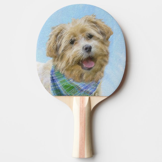 Glen of Imaal Terrier Painting - Original Dog Art Ping Pong Paddle (Front)
