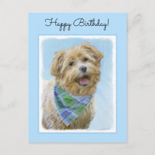 Glen of Imaal Terrier Painting - Original Dog Art Postcard