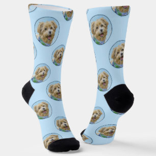 Glen of Imaal Terrier Painting Original Dog Art Socks