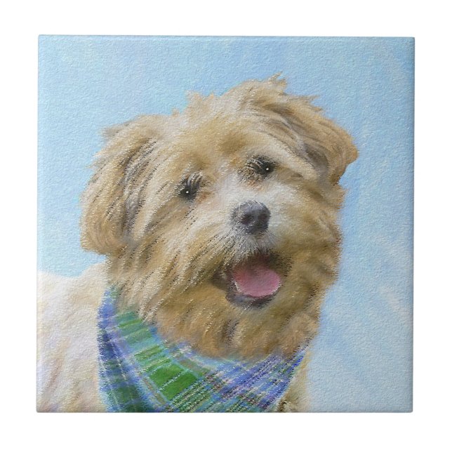 Glen of Imaal Terrier Painting - Original Dog Art Tile (Front)