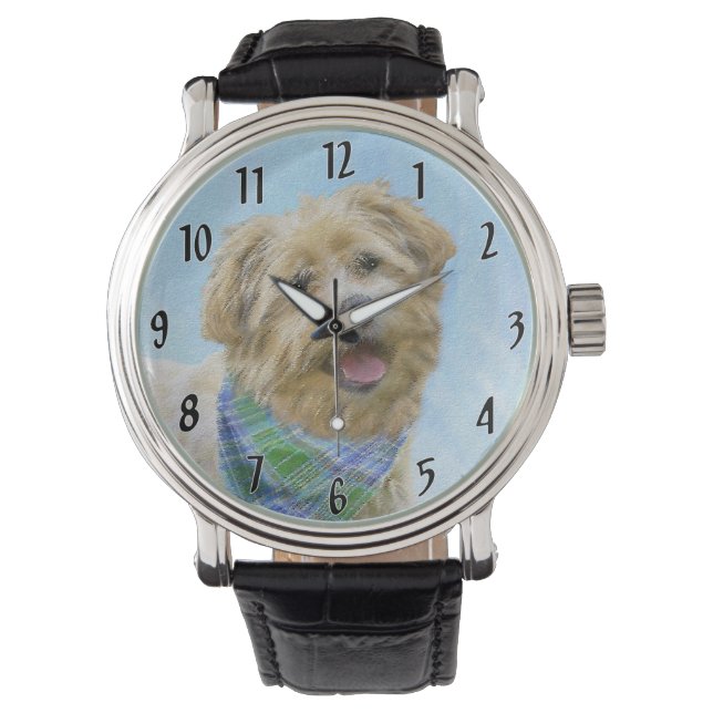 Glen of Imaal Terrier Painting - Original Dog Art Watch (Front)