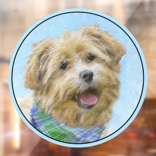 Glen of Imaal Terrier Painting - Original Dog Art Window Cling