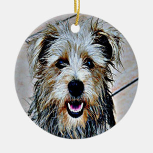 Glen of Imaal Terrier Pop Art Ceramic Tree Decoration