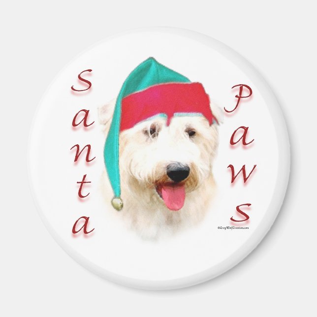 Glen of Imaal Terrier Santa Paws Magnet (Front)