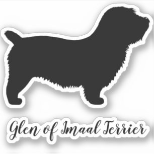 Glen of Imaal Terrier Silhouette Dog Breed Sticker