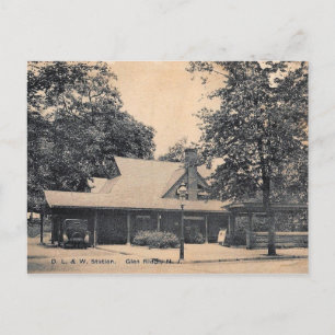 Glen Ridge, New Jersey, Train Station, Vintag Postcard