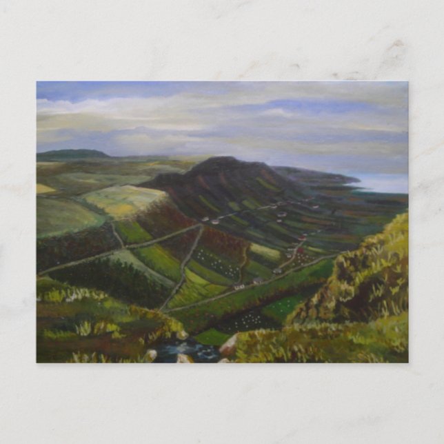 Glenariff, Glens of Antrim Oil Painting - J Casey Postcard (Front)