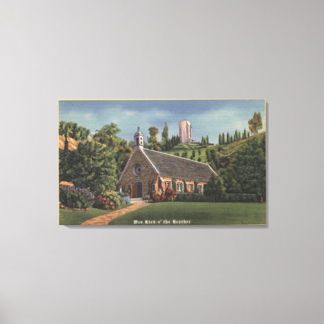 Glencairn, Replica of Annie Laurie's Church Canvas Print (Front)
