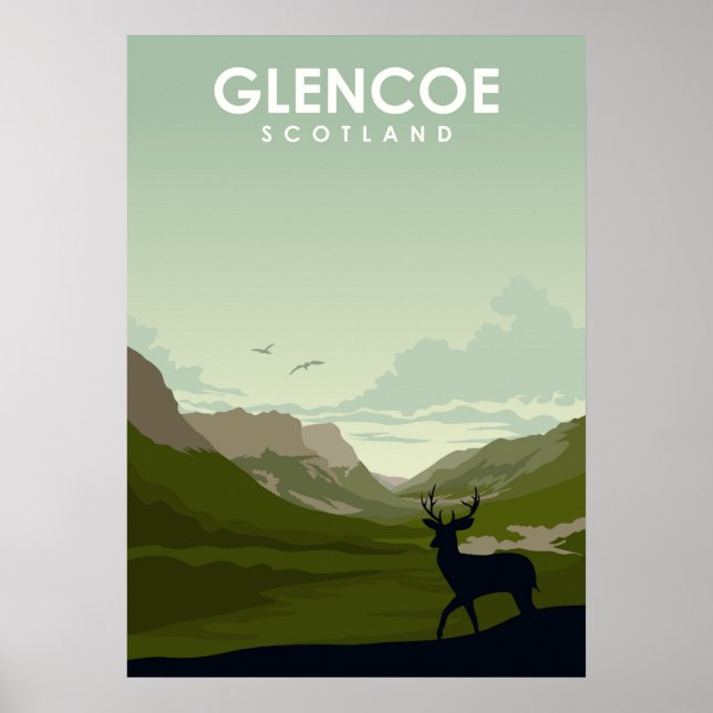 Glencoe Scotland National Park Travel Poster (Front)