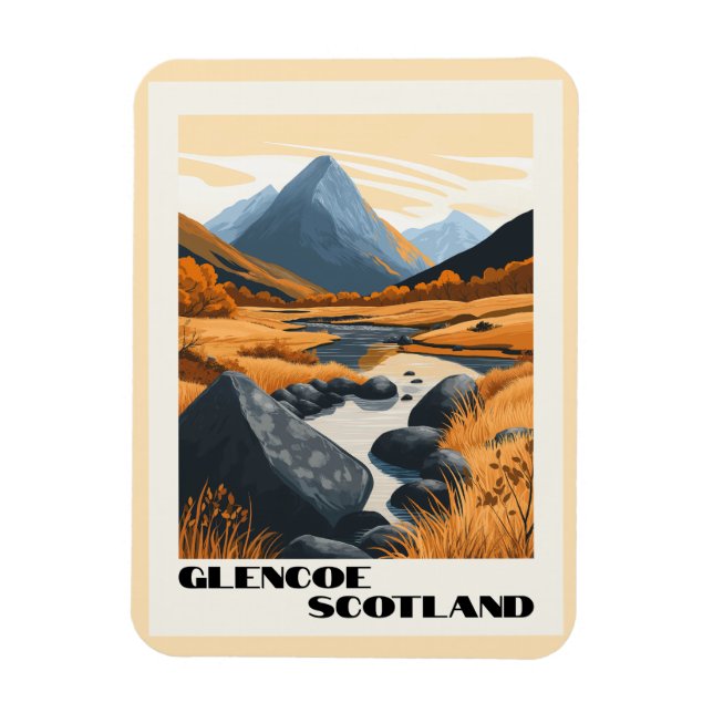 Glencoe, Scotland - Stunning Scottish Highlands Magnet (Vertical)