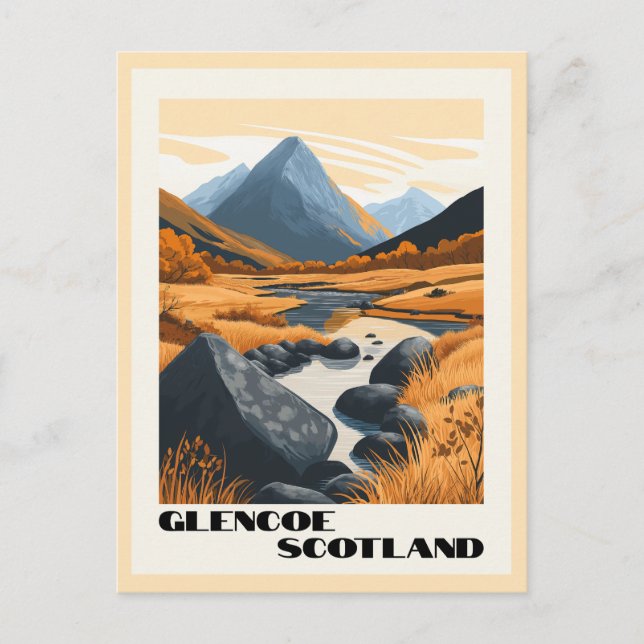 Glencoe, Scotland - Stunning Scottish Highlands Postcard (Front)