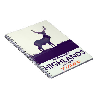 Glencoe, Scottish Highlands vacation print. Notebook