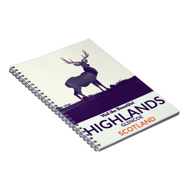 Glencoe, Scottish Highlands vacation print. Notebook (Right Side)