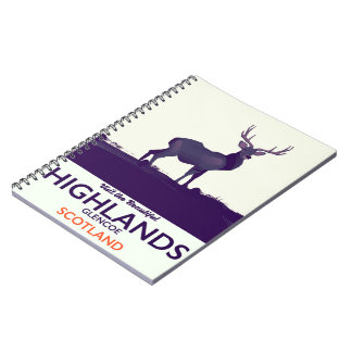 Glencoe, Scottish Highlands vacation print. Notebook