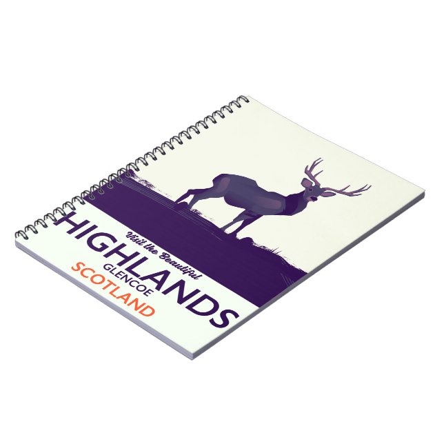 Glencoe, Scottish Highlands vacation print. Notebook (Left Side)