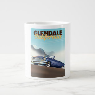 Glendale, California travel poster Large Coffee Mug