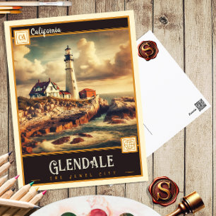Glendale, California   Vintage Postcard
