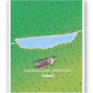 Glendalough Upper Lake Ireland map