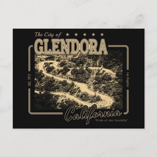 GLENDORA CALIFORNIA - GLENDORA MOUNTAIN ROAD POSTCARD (Front)