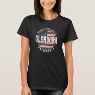 Glendora California Vintage American flag T-Shirt