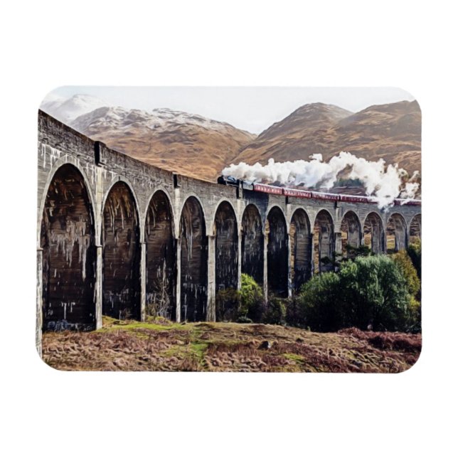 Glenfinnan viaduct steam train magnet (Horizontal)