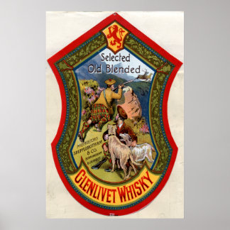 Glenlivet Whisky label,1897 Poster