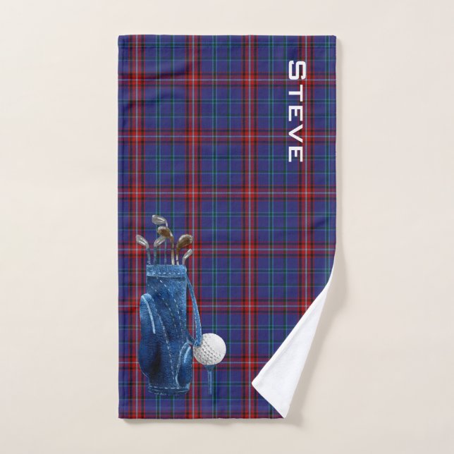 Glenn Plaid Golf Towel (Hand Towel)