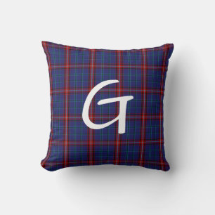 Glenn Plaid Monogrammed Pillow