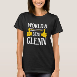 Glenn Surname Funny Team Family Last Name World's T-Shirt
