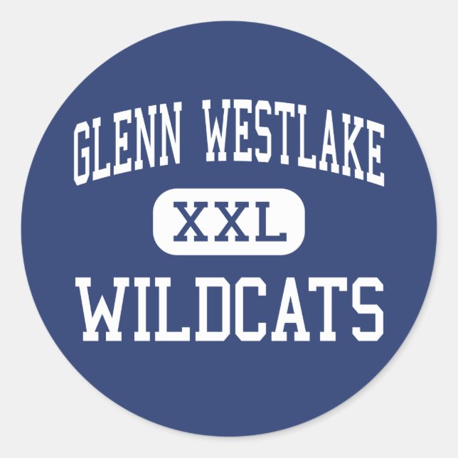 Glenn Westlake Wildcats Middle Lombard Classic Round Sticker (Front)