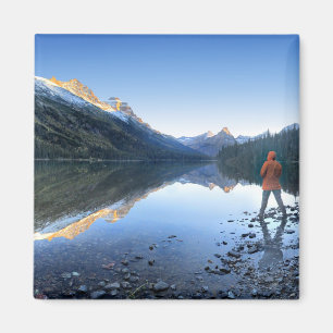 Glenns Lake Sunset - Glacier National Park Magnet