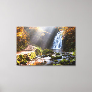 Glenoe Waterfall   County Antrim, Northern Ireland Canvas Print
