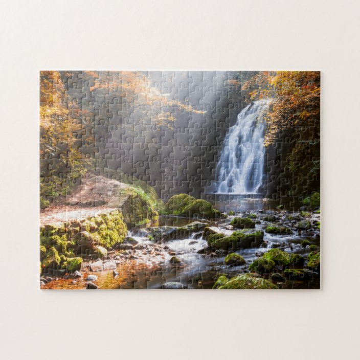 Glenoe Waterfall County Antrim, Northern Ireland Jigsaw Puzzle