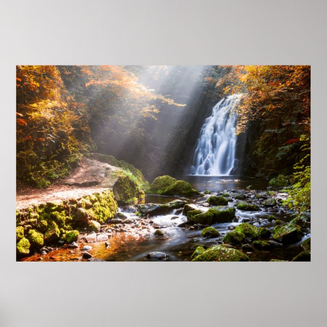 Glenoe Waterfall | County Antrim, Northern Ireland Poster (Front)