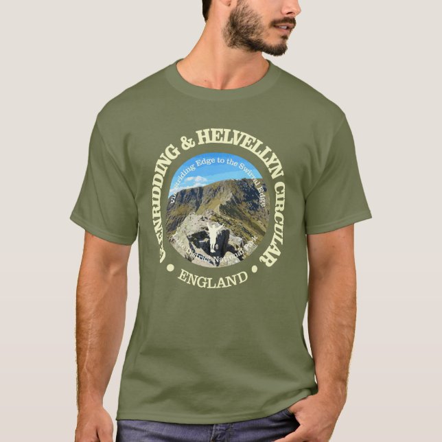 Glenridding & Helvellyn Circular Route (rd) T-Shirt (Front)