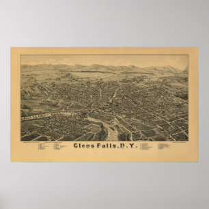 Glens Falls NY 1884 Poster