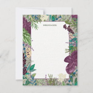 Glenside Botanica – Orchid & Leaf Notecard